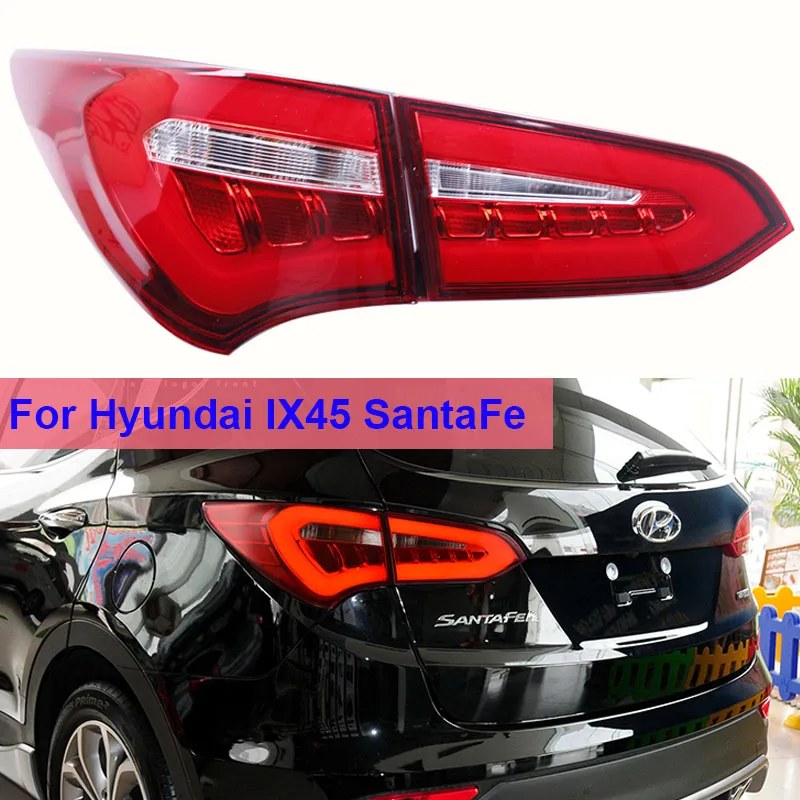 Задний фонарь для Hyundai IX45 s 2014 2017 Santa Fe Plug & Play светодиодный задний DRL + тормоз Реверс