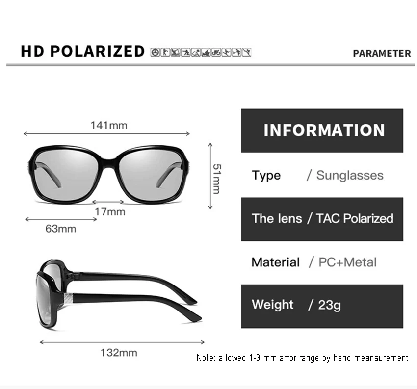 armação grande, óculos polarizados, luxo, original, Ladies' Shades, 2021