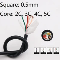 square 0 5mm trvv cable flexible pvc shielded copper conductor pins 2 3 4 5 cores towline bend resistant drag chain power wire