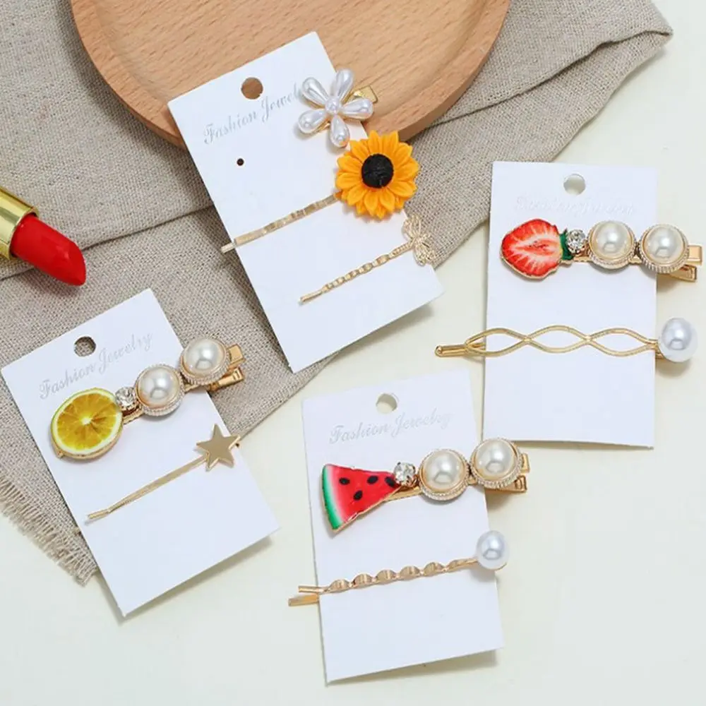 Женская заколка для волос элегантная пляжная в форме морской звезды с фруктами и