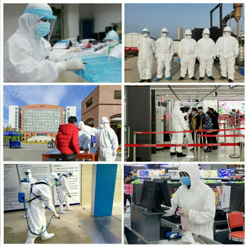 

Disposable Coveralls Dust-proof Clothes Man Isolation Clothes White Labour Suit Universal Nonwovens Security Protection Clothing