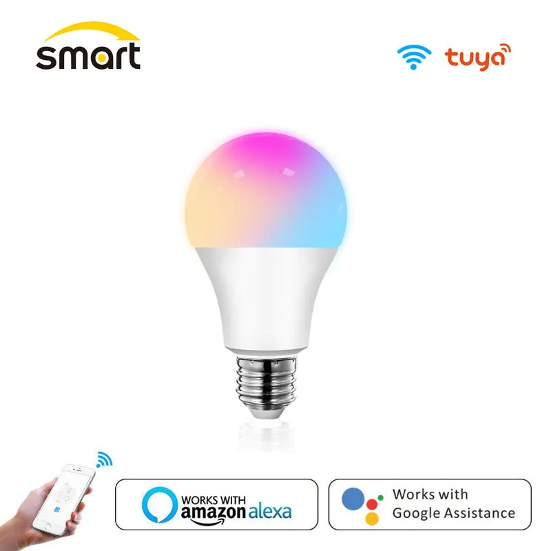 Boaz Smart E12 Candelabra Bulb 4.5W APP Remote Control Light Bulb Tuya Smart/SmartLife Dimmable RGBCW Color Changing WiFi Smart Candle Light Bulb Alexa Google Home and Siri Voice Control
