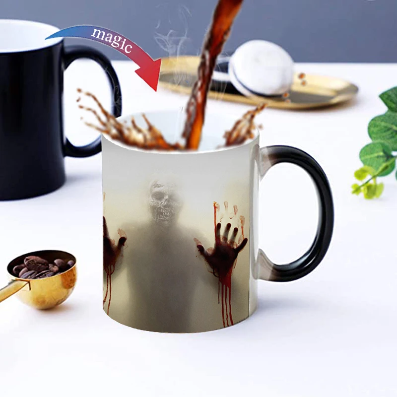 Чашка Ходячие мертвецы меняющая цвет креативная чашка для завтрака молока