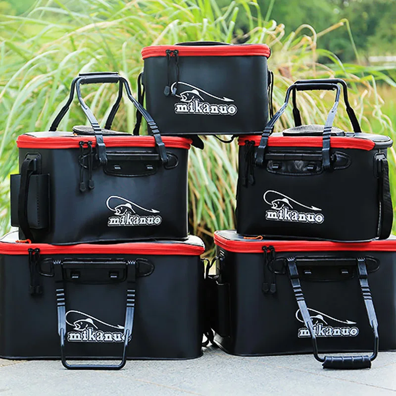 

New Foldable Fishing Bucket EVA Material Fishing Special Live Fish Tank Thicken Wear-resistant Easy To Clean Fish Box QW