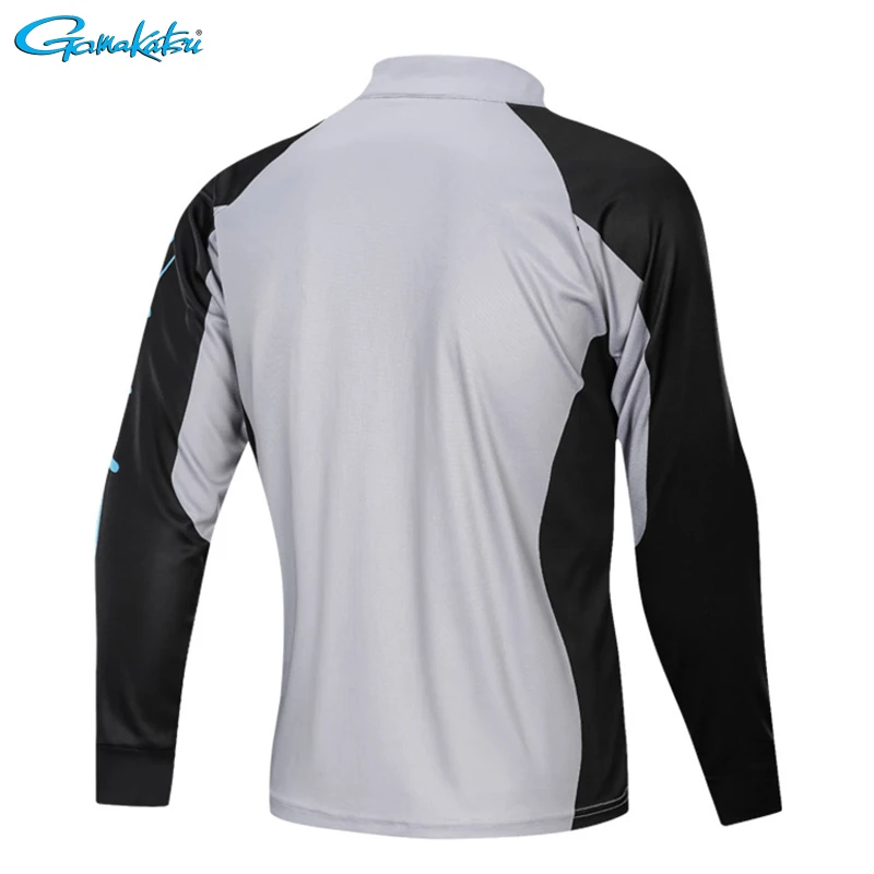 Gamakatsu рыболовные рубашки с длинным рукавом для мужчин спорта на открытом воздухе