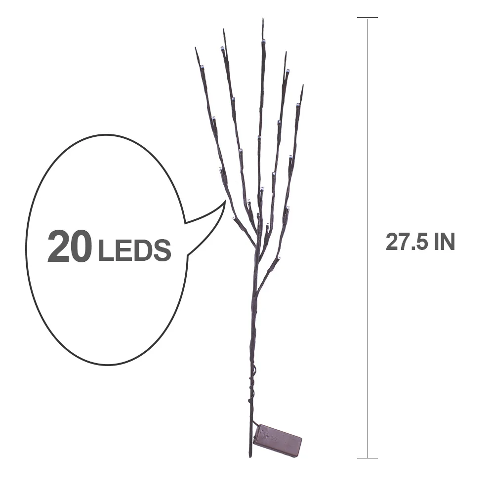 СВЕТОДИОДНАЯ Гирлянда А 20 светильник имитацией ветвей дерева рождественские
