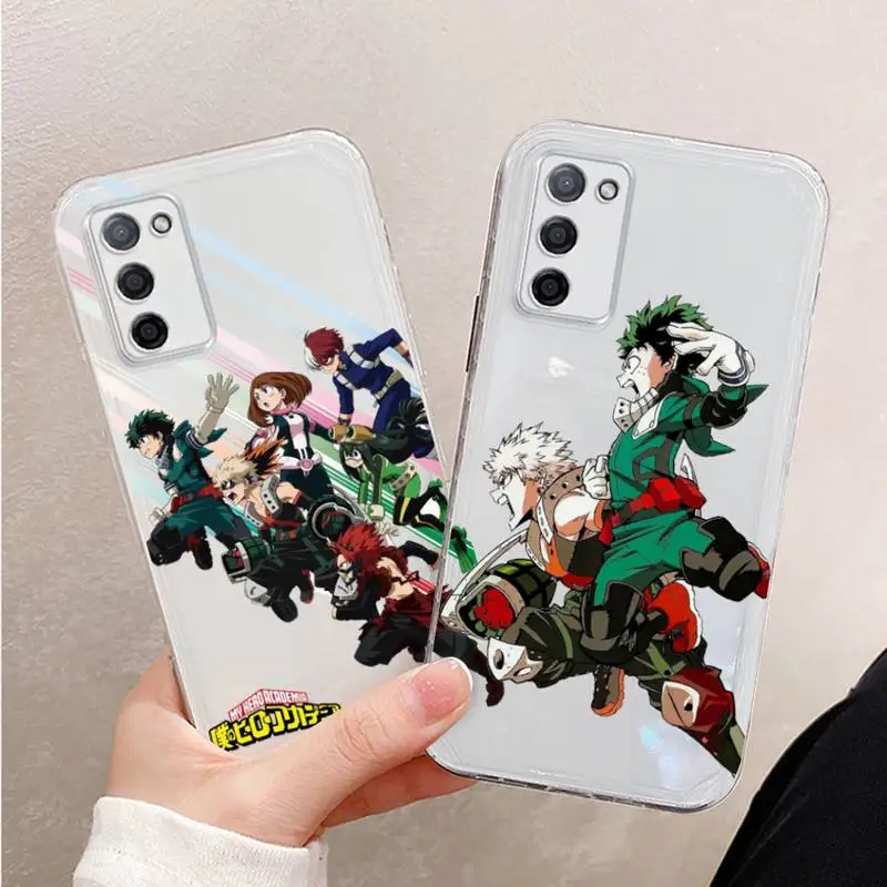 

Anime My Hero Academia buko Phone Case For Xiaomi Mi 11 Ultra Lite 10 Redmi Note 9 8 7 9a K30S K40 Pro Transparent Coque