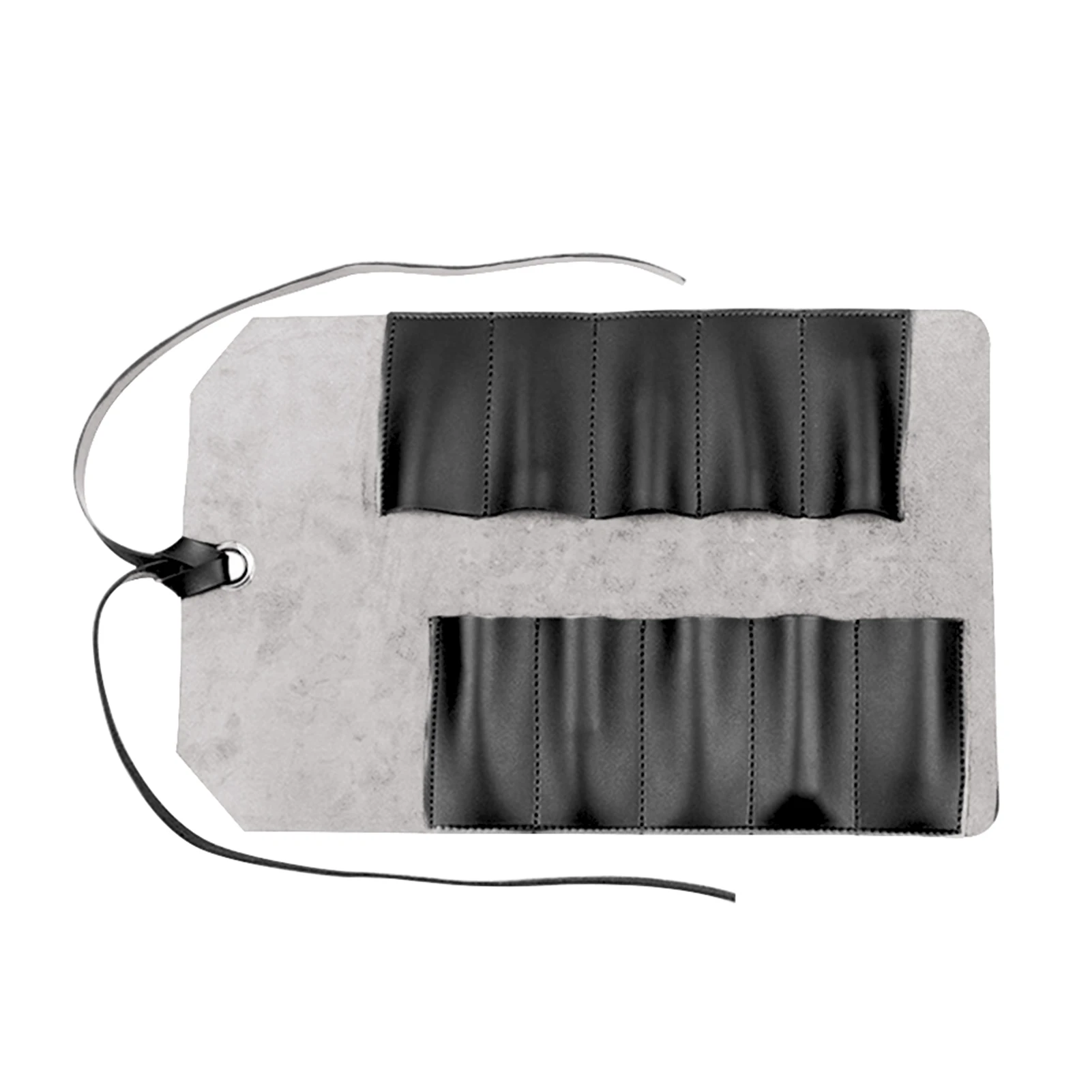

Professional Fashion With 10 Slots Gift Storage Leather Roll Up Pouch Tool Bag Durable Home Portable Multi-Purpose Organizer