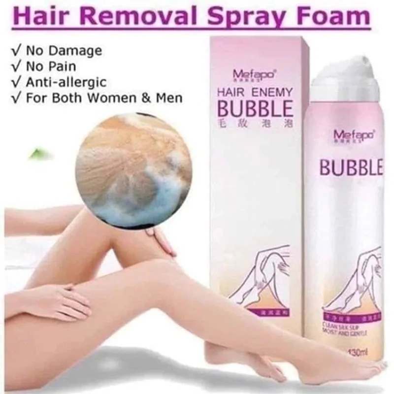 

Hot Hair Enemy Hair Removal Bubble Hair Remover Spray for Body Leg Arm Underarm Private Parts Men Women Hair Removal Bubble
