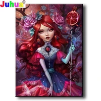 full squareround drill 5d diy diamond painting pomegranate princess embroidery cross stitch 3d fairy home decor gift