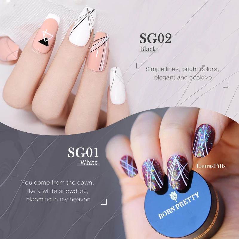 От BORN PRETTY 5 мл для рисования ногтей гель лак Краски ing нейл арта линия толстая