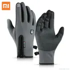Зимние термоперчатки Xiaomi, водонепроницаемые ветрозащитные спортивные теплые велосипедные перчатки, перчатки с пальцами для сенсорного экрана для мужчин и женщин