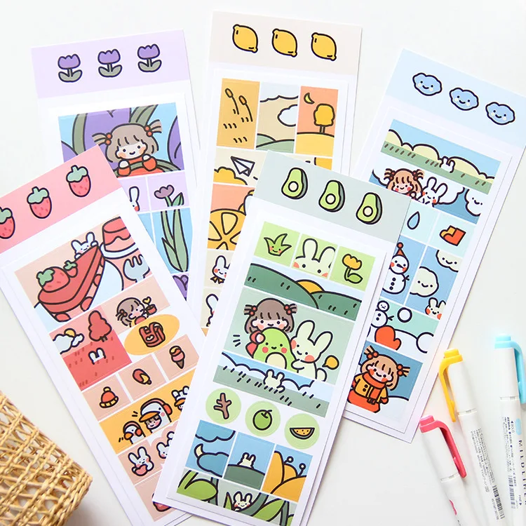 Ins с персонажами из мультфильмов изображением кролика Банни Милые наклейки