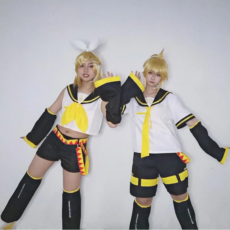 Аниме Рин Лен Хэллоуин униформа косплей полный костюм топы + шорты |
