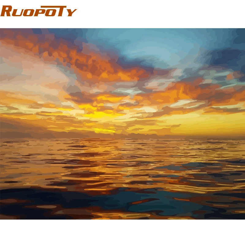 Ruopoty рамка Лебедь животные DIY картина по номерам Настенная картина акриловая холст картина для свадебного украшения Прямая - Цвет: 0929-11