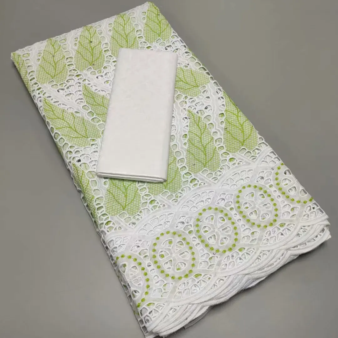 ESEWING African Bazin Riche Lace Fabric 2021 Latest Design Swiss Voile Dry Cotton With Brocade 2.5+2.5Yards/Lot | Дом и сад