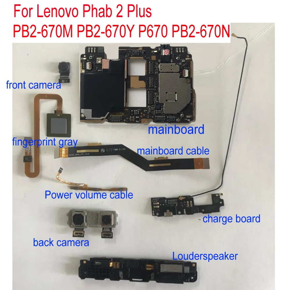 Материнская плата для Lenovo Phab 2 Plus USB зарядная основная камера громкоговоритель