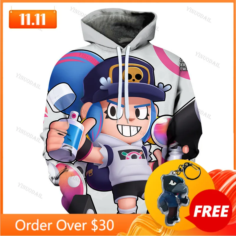

Jessie Star Kids Leon Tops Men 2021 Boys Girls MAX Crow Shoot Game 3D Thin Hoodie Sweatshirt Clothing Hoodies Spike Colt