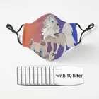 Rockruff and Lycanroc средней формы унисекс маска Регулируемая Роскошная маска для лица из полиэстера с фильтром маски