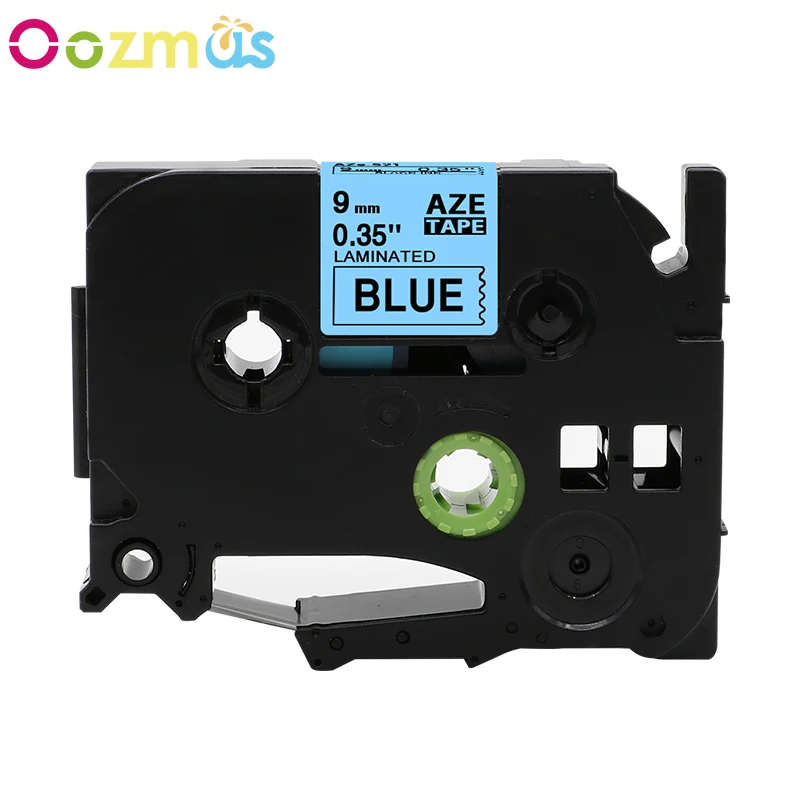 Oozmas 1 PK черный на голубом TZ 521 TZe 9 мм стандартная ламинированная пленка возможна