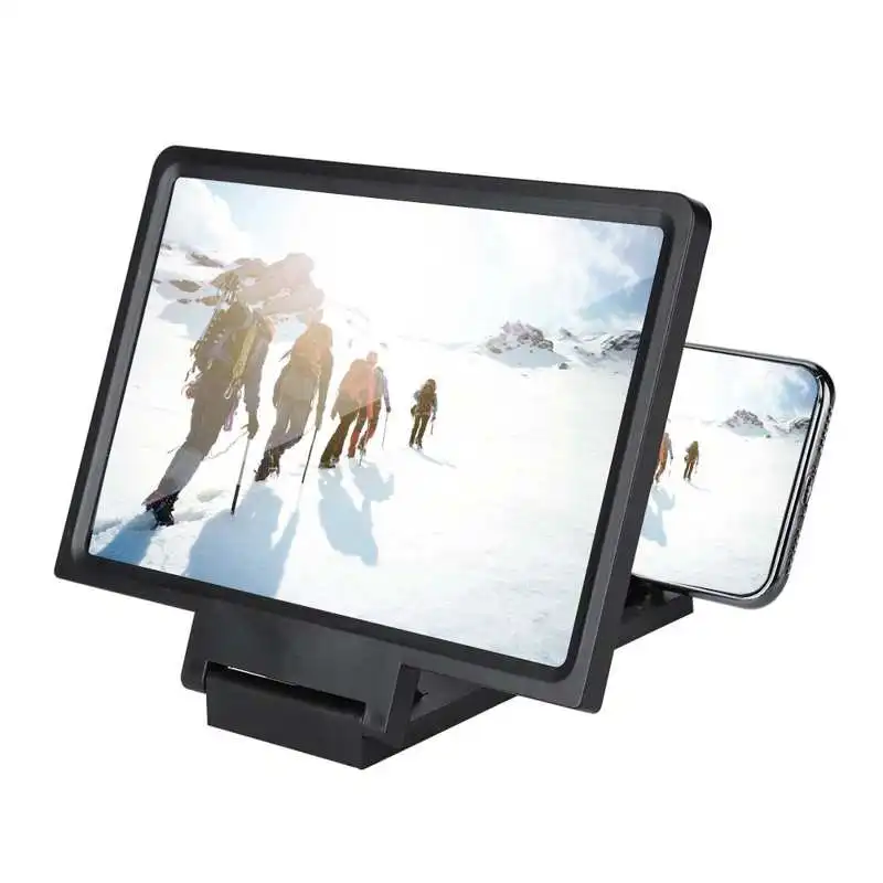 

7inch 3D Mobile Phone Screen Magnifier HD Video Amplifier Stand Bracket Movie Game Magnifying Folding Phone Desk Holder 2021