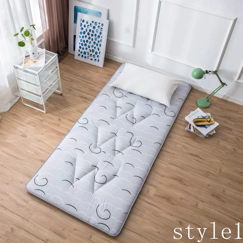 Удобный мягкий складной матрас-татами одинарный двойной толстый теплый милый