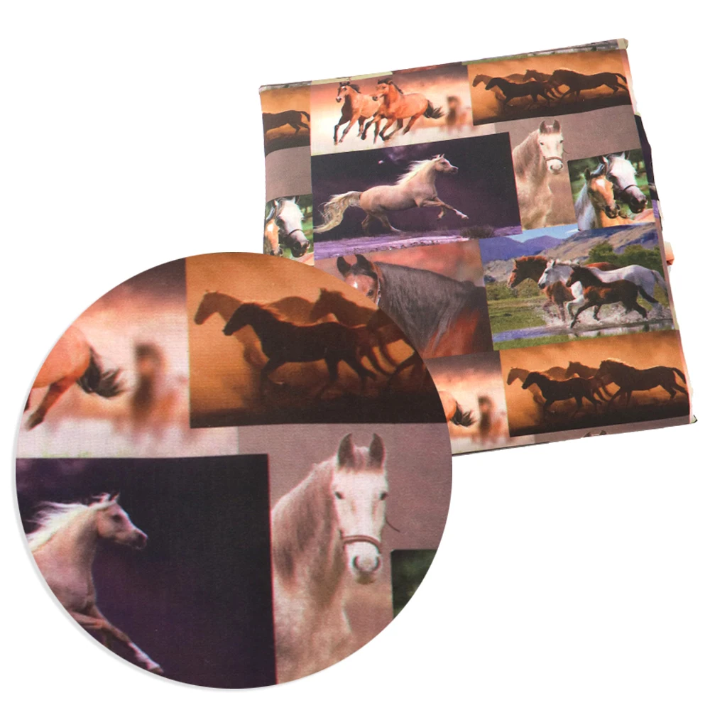 Лошади Животные волк полиэстер хлопок лоскутное шитье стеганые ткани рукоделие