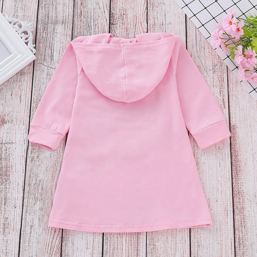 Модный свитер для девочек длинные толстовки с капюшоном и буквенным принтом