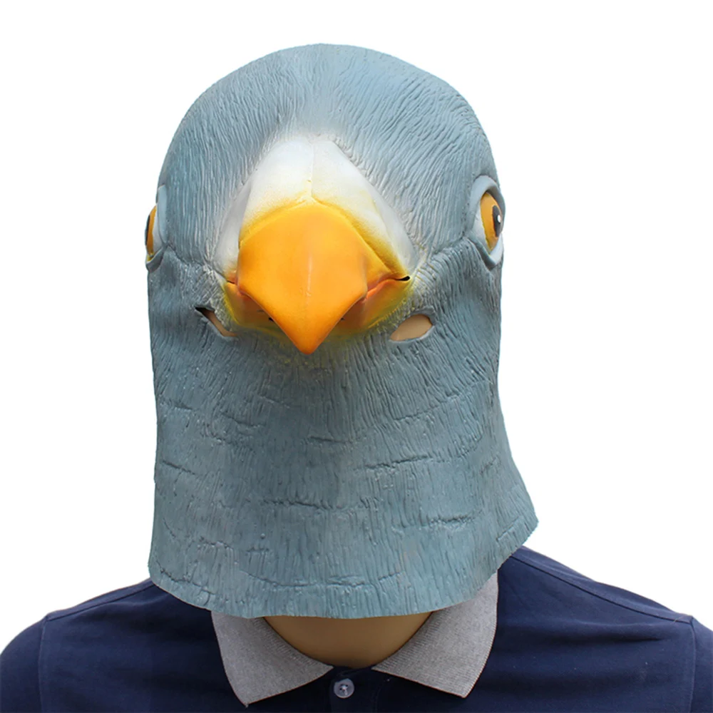 

Adult Animal Mask Carnival Funny Pigeon Headgear Halloween Party Masks Latex Animal Cosplay Props for man woman