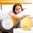 Часы-Будильник ночной Светильник Wake Up светильник цифровой ушко часы для детей, обеспечивающий естественное звучание ночники Повтор Функция с FM радио