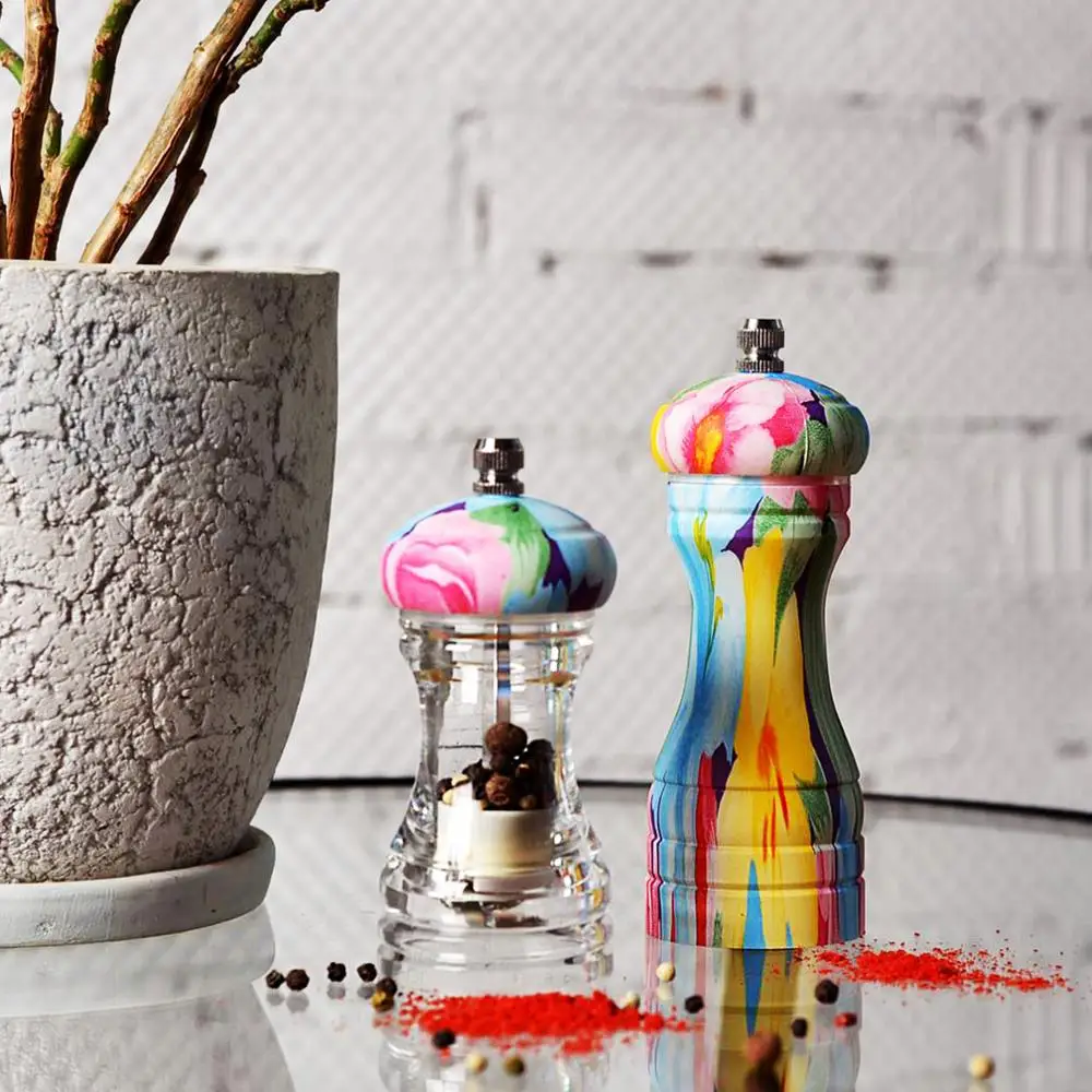 Фиссман мельницы для перца Цветная Акриловая мельница соли с сильной