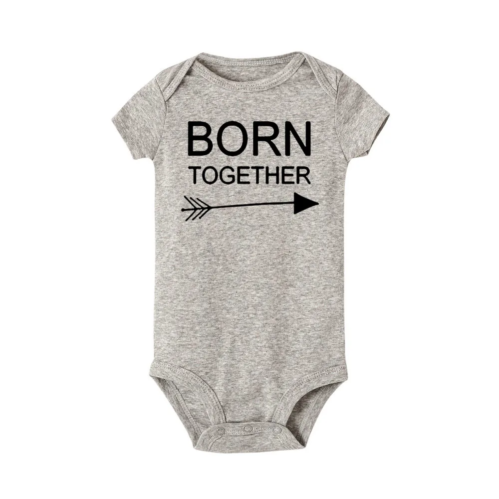 Новорожденный BabyRomper родился вместе друзья навсегда печати для новорожденных