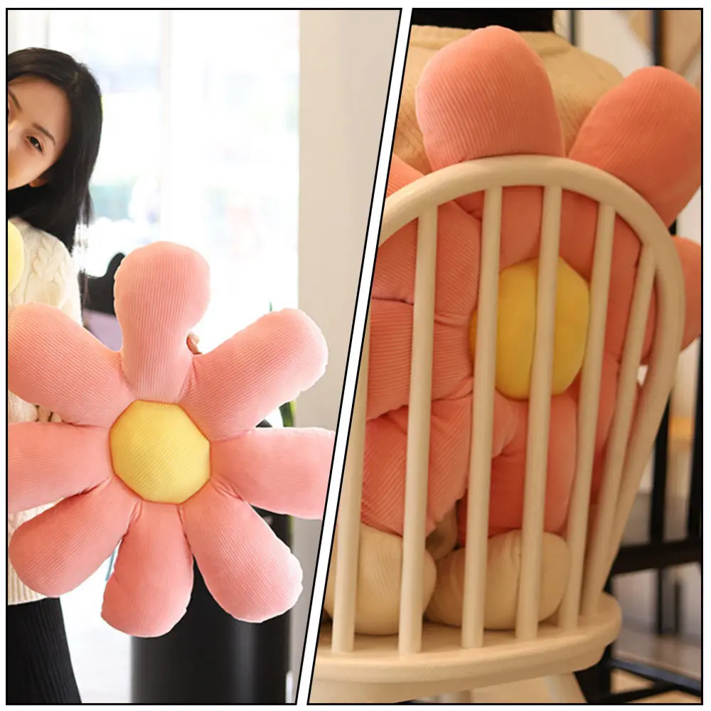 

1pc Delicate Flower Design Seat Cushion Plush Cushion Cartoon Chair Mat