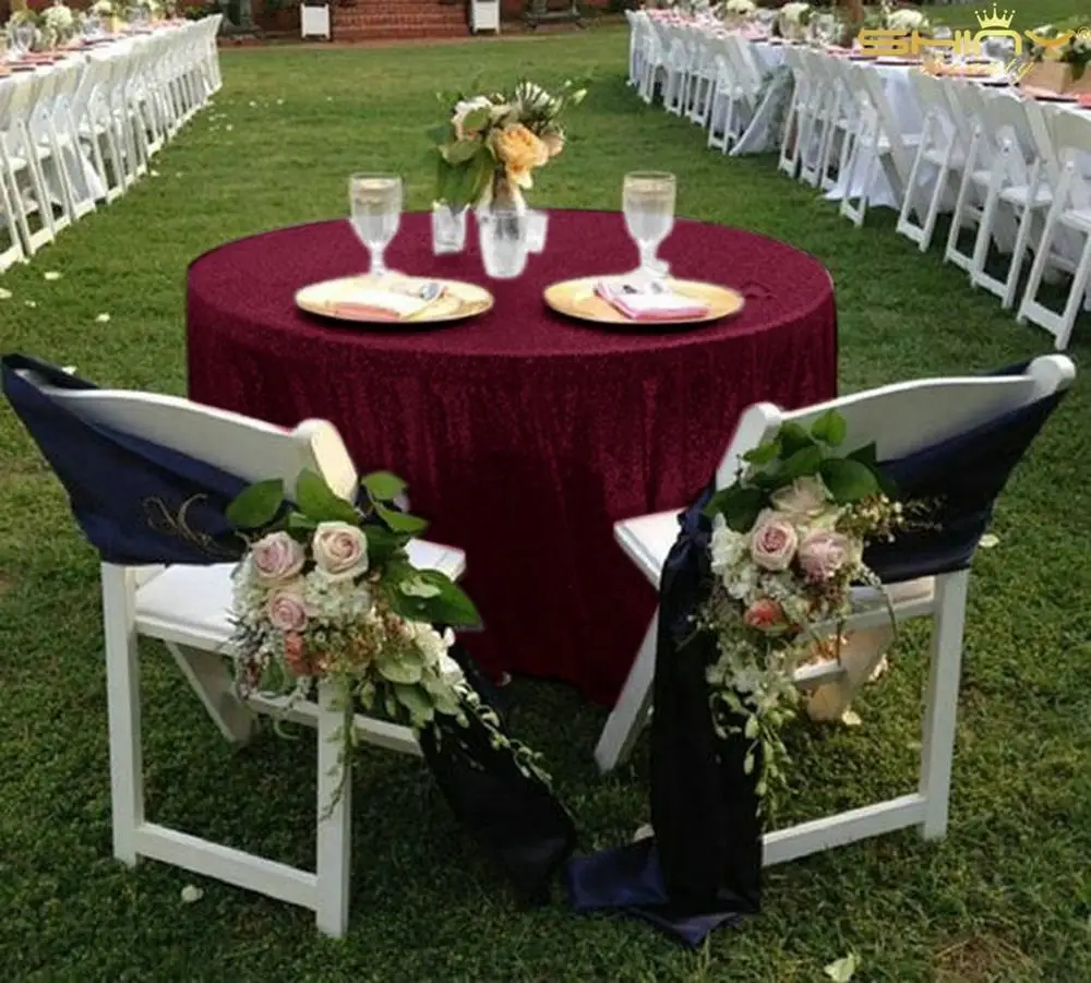 Блесток Бургундия скатерти круглый стол покрытие 60 дюймов Крытый открытый