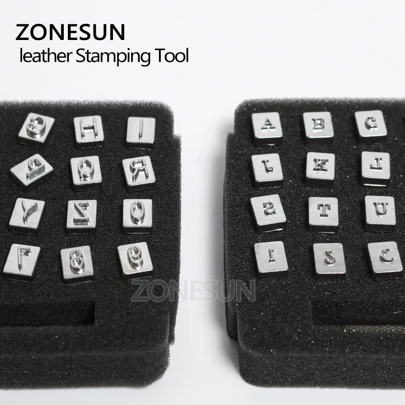 

ZONESUN Tools Letter Stamp Tool Uppercase Leather craft tools Capital Letters 26 Alphabet Puncher Craft Stamps Working Saddle