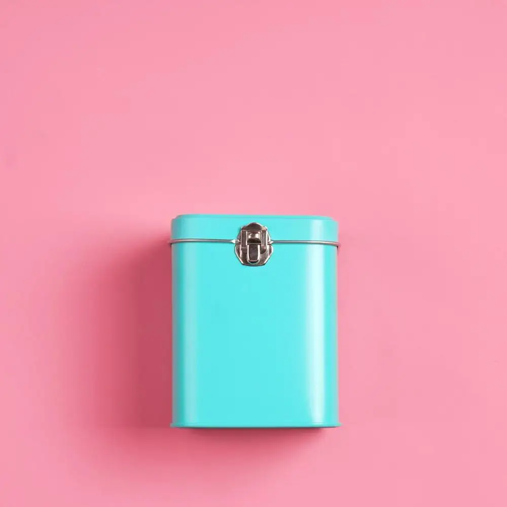 

Solid Color Metal Tin Cans Tea Box Kitchen Organizer Sugars Coffee Storage Jars Sealed Mini Iron Boxes Containers Key Coins Tank
