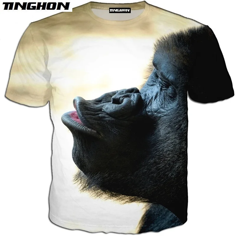 _ Новая мужская футболка с животными орангутан/обезьяна 3D принтом и женская