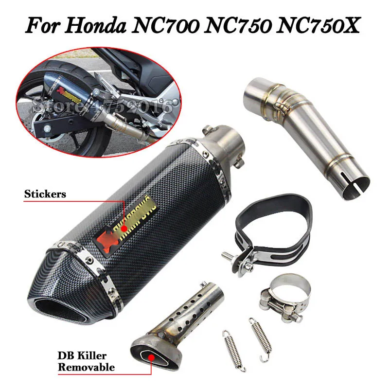 Type D Для Honda NC700 NC750 NC750X мотоцикл глушитель модифицированный с подвижным DB Killer Moto Escape Slip on - Цвет: Type D