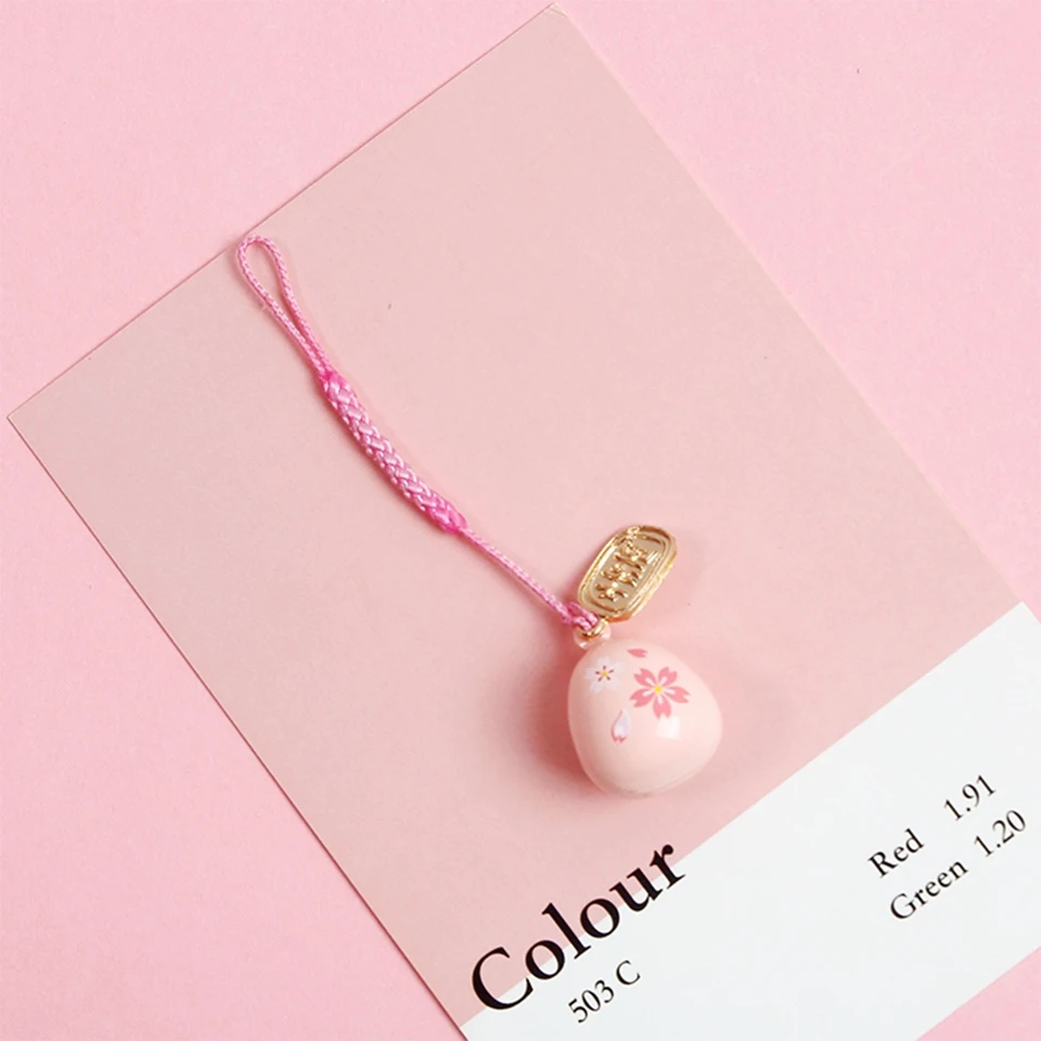 Милые японские ремешки для телефона iPhone Samsung с водяным звуком колокольчиком