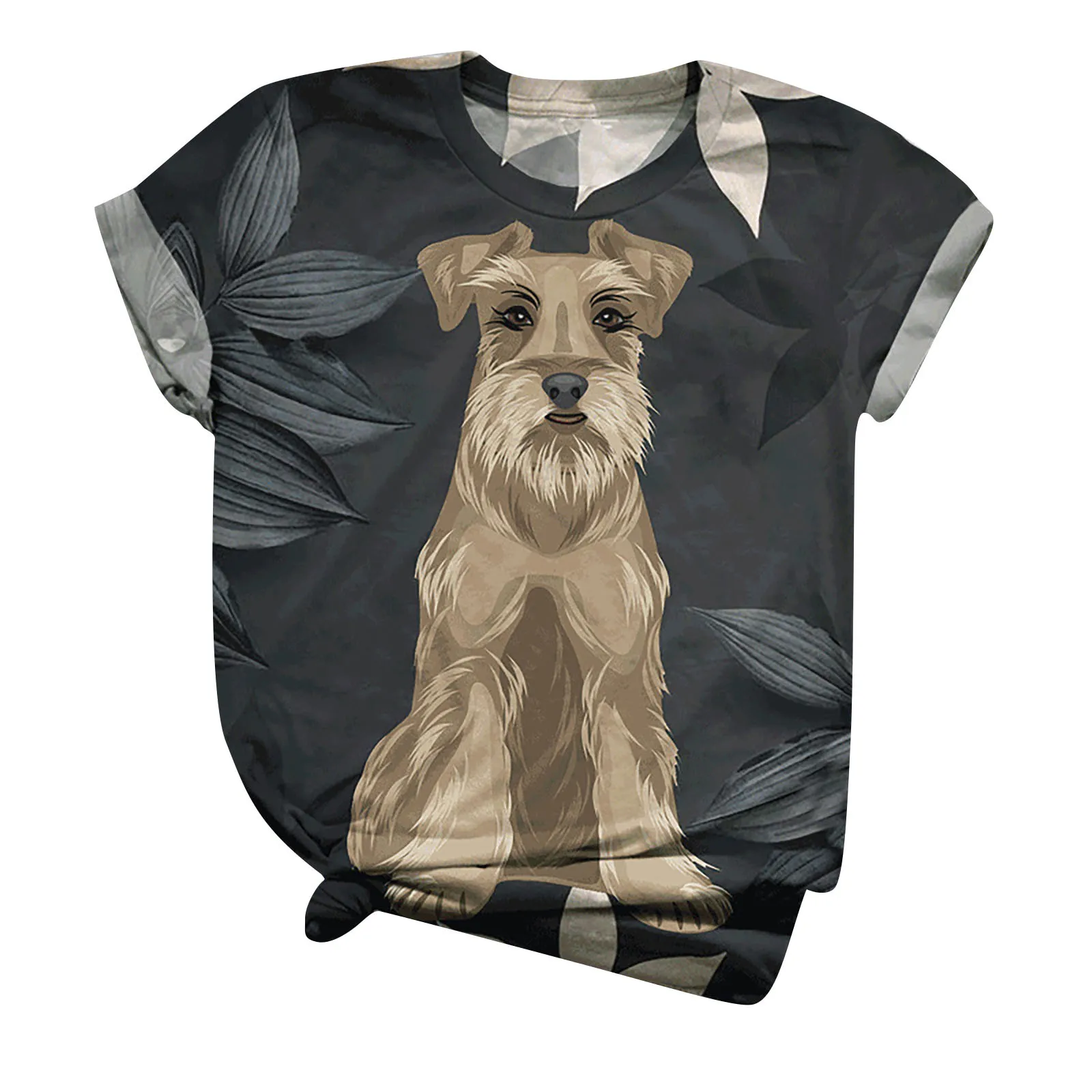 

Harajuku Woman Tshirts Fashion Short Sleeve Lovely Dog Printed O-Neck Tops Tee T-Shirt Femme T-Shirts