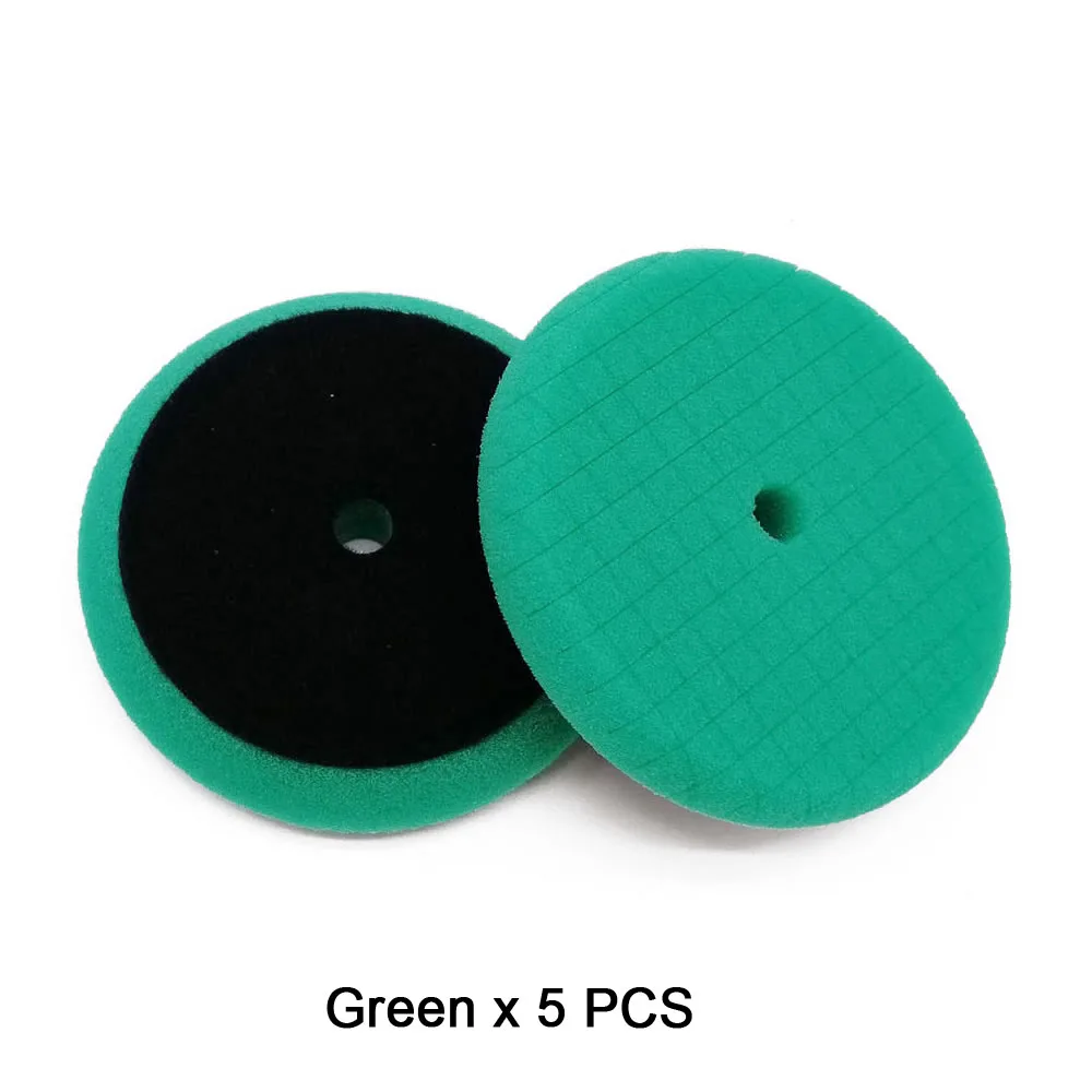 Green x 5PCS Полировальная губка, 3 дюйма, квадратная губка, пена для полировки автомобиля, Полировочная подушечка, набор губок для воска, Машинка Для Полировки Автомобиля - Цвет: Green x 5PCS