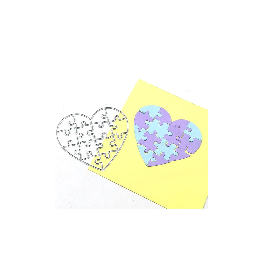 

Julyarts Heart Jigsaw Scrapbooking Material Craft For Embossing Stencil For Handwork Creative New Dies