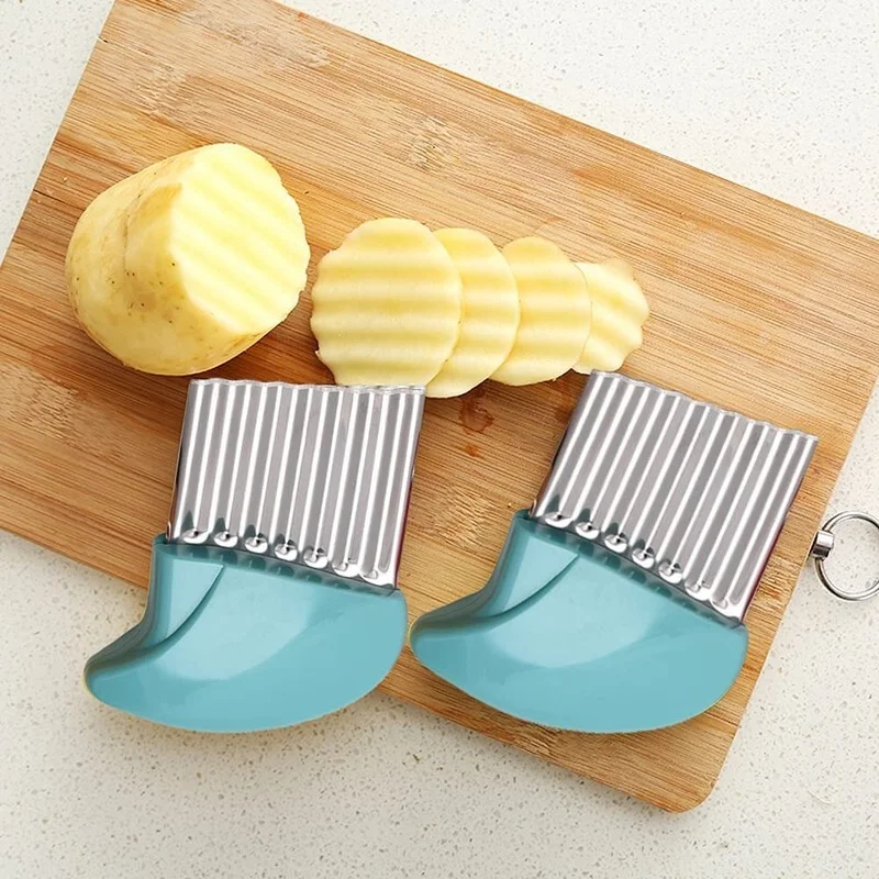 Кухонный Безопасный нож для картофеля фри мерцания из нержавеющей стали | Дом и