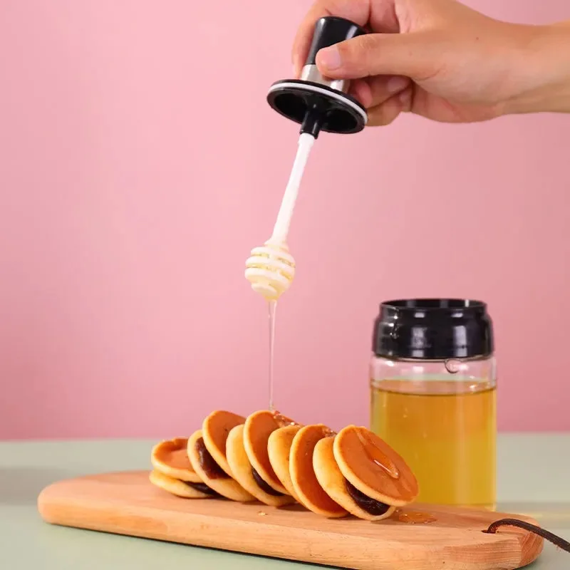 

2021 Hot Glass Seasoning Kitchen Spice Kit Bottles Pepper Spoon Seasoning Jars Oil Brush Honey Container Food Set Storage