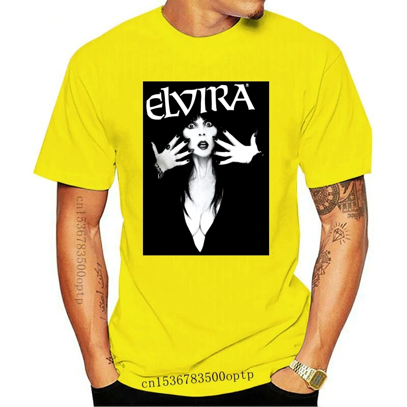 Модная хлопковая Мужская футболка с принтом удивленной мастером темноты Elvira