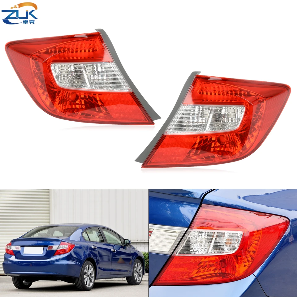 ZUK пара автомобиль хвост светильник для HONDA CIVIC 2013 FB задний бампер обратного