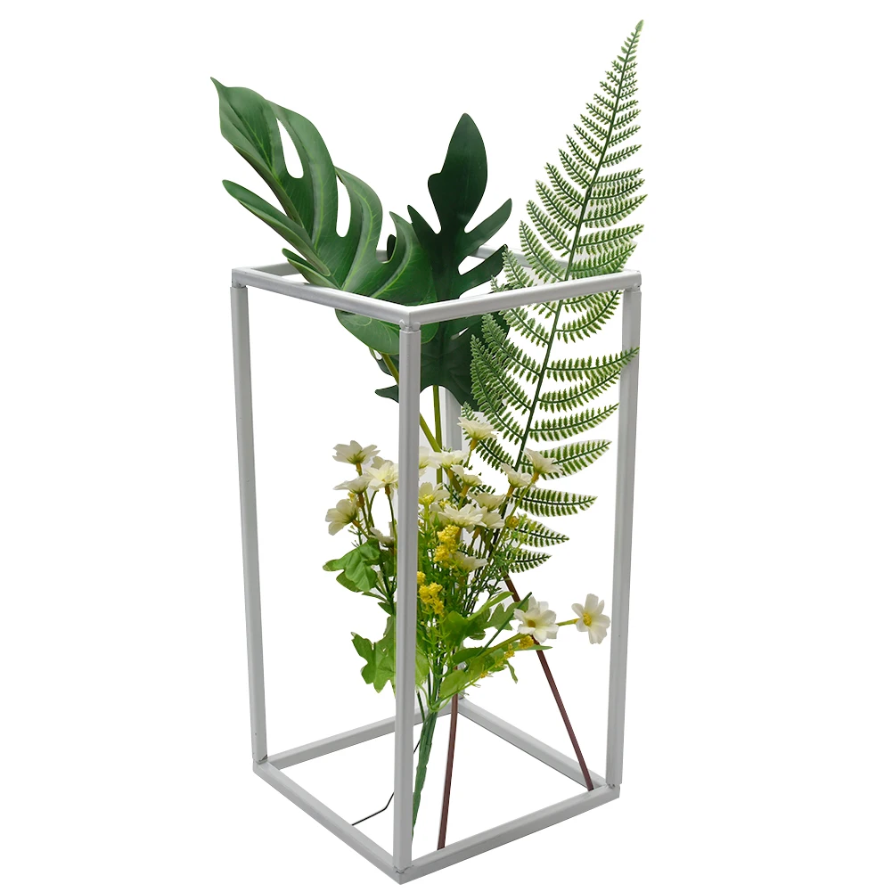 

Vases Column Stand Flower Rack Iron Art Wedding Geometric Vases Column Stand Prop Detachable Party Luxury Design