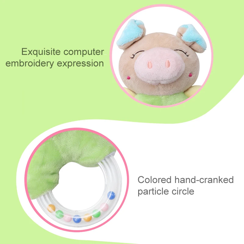 1 шт. детские погремушки игрушки мультфильм животных плюшевые руки колокольчик Мягкие погремушки для развития ребенка рукоятка милые мягкие игрушки животных