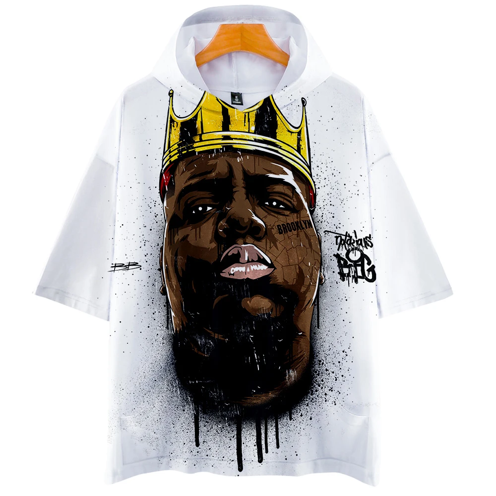 shirt men New the notorious biggie 3D printed Brand Anime Design T Shirt Print Hooded Tshirt3D digital printing Harajuku | Мужская