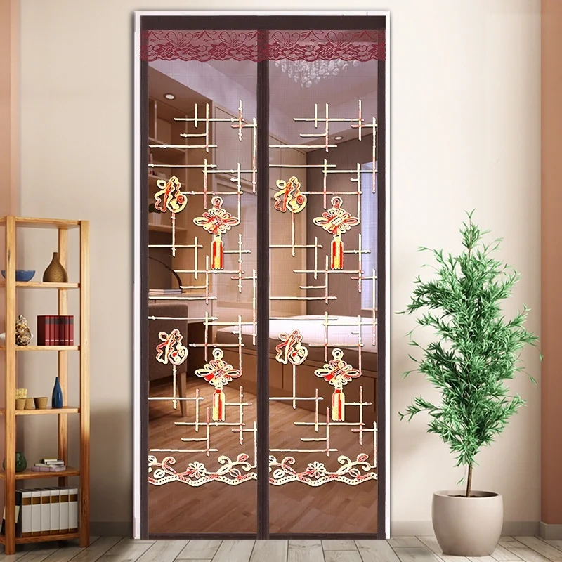 

Door And Window Screen Velcro Free Perforated Lnsect-Proof Curtain Summer Anti-Mosquito Breathable Magnetic Magnetic Bedroom
